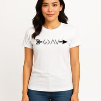 Inspirational Christian God Is Greater Than The High And Lows Shooting Arrow Womens T-Shirt