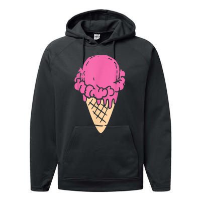 Ice Cream Gift Performance Fleece Hoodie