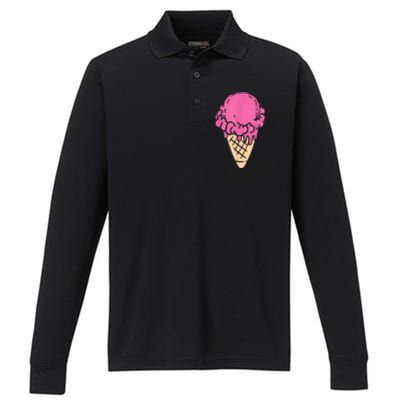 Ice Cream Gift Performance Long Sleeve Polo