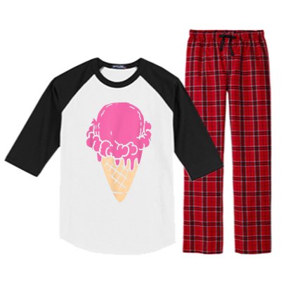 Ice Cream Gift Raglan Sleeve Pajama Set