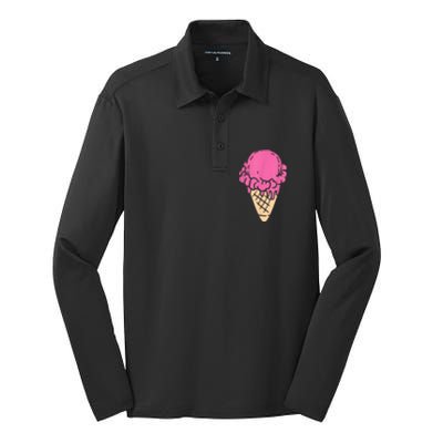 Ice Cream Gift Silk Touch Performance Long Sleeve Polo