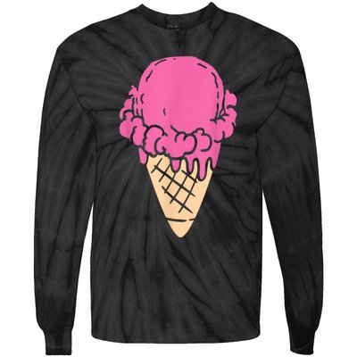 Ice Cream Gift Tie-Dye Long Sleeve Shirt