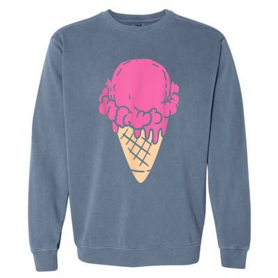 Ice Cream Gift Garment-Dyed Sweatshirt