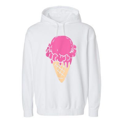 Ice Cream Gift Garment-Dyed Fleece Hoodie