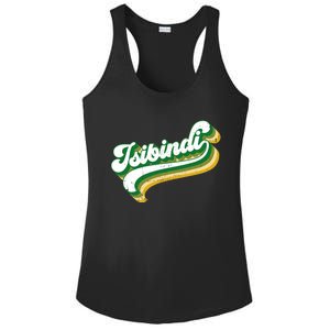 Isibindi Colorful Groovy Retro Style School Spirit Wear Ladies PosiCharge Competitor Racerback Tank