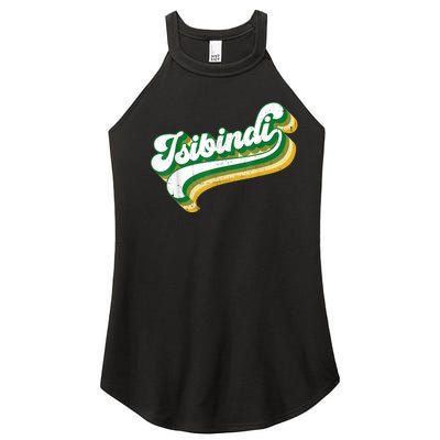 Isibindi Colorful Groovy Retro Style School Spirit Wear Women’s Perfect Tri Rocker Tank