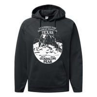 I Climbed Guadalupe Peak- The Highest Point In Texas Performance Fleece Hoodie