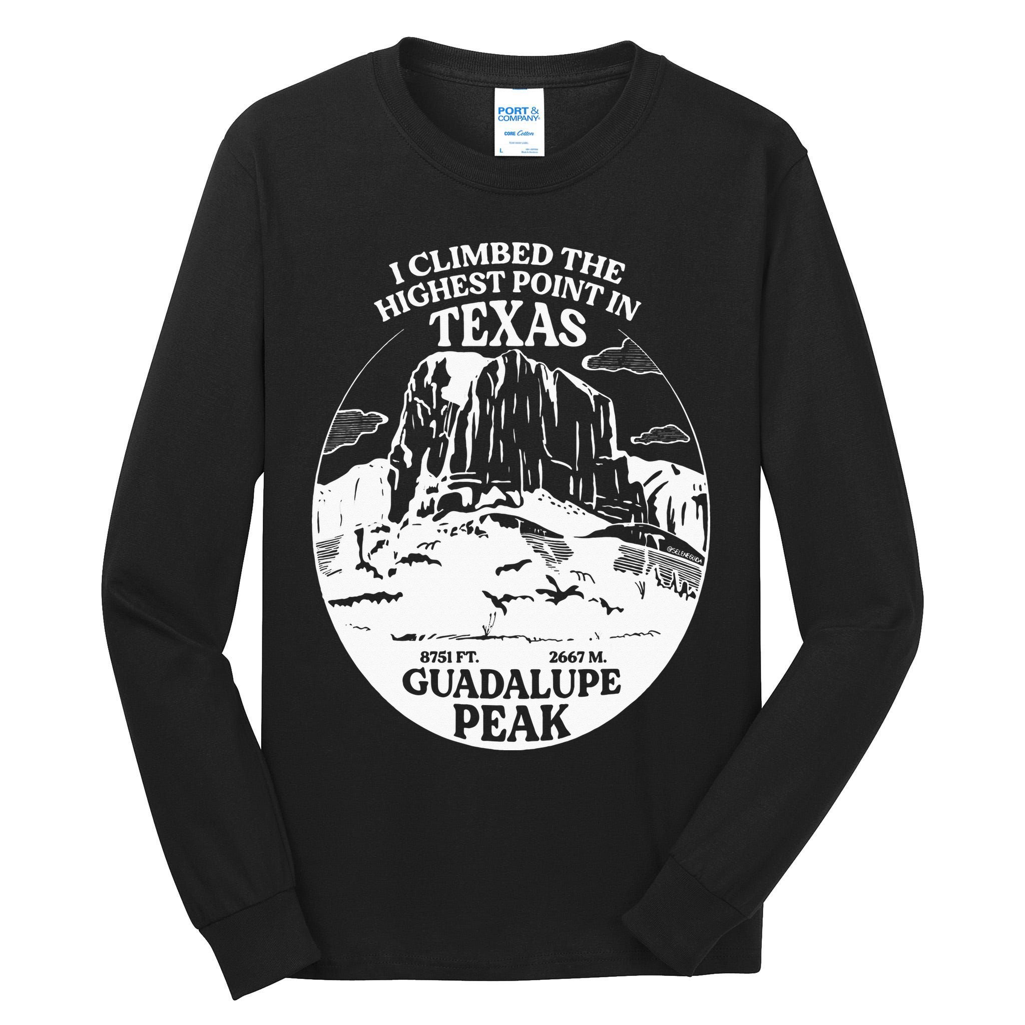 I Climbed Guadalupe Peak- The Highest Point In Texas Tall Long Sleeve T-Shirt