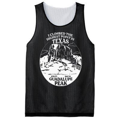 I Climbed Guadalupe Peak- The Highest Point In Texas Mesh Reversible Basketball Jersey Tank