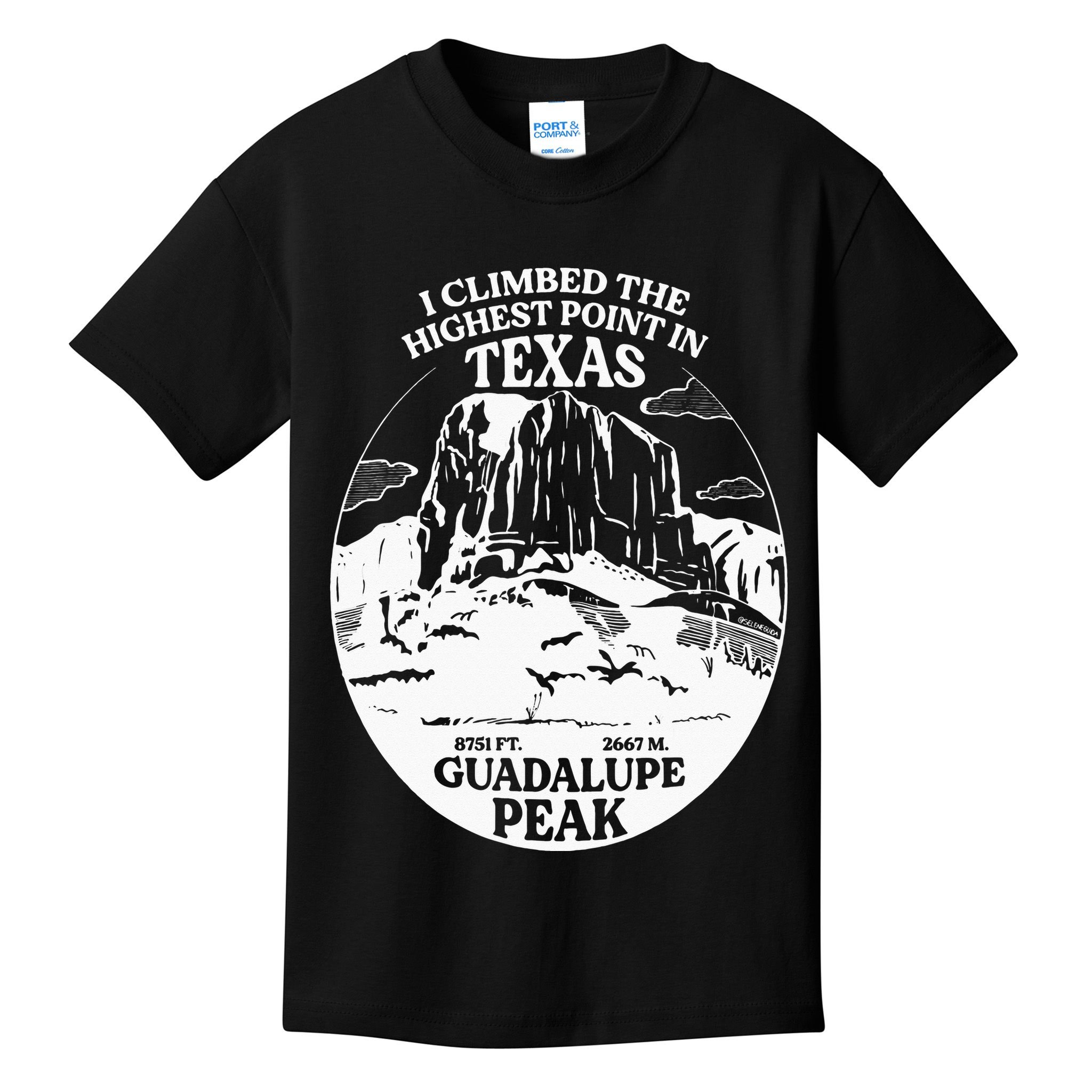 I Climbed Guadalupe Peak- The Highest Point In Texas Kids T-Shirt