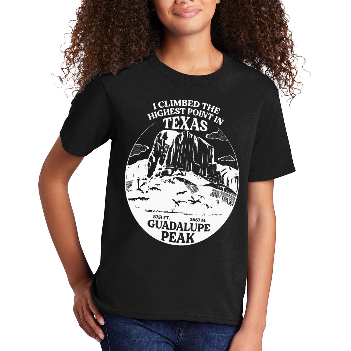 I Climbed Guadalupe Peak- The Highest Point In Texas Kids T-Shirt
