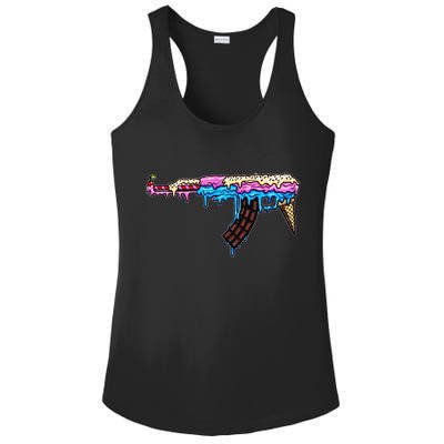 Ice Cream Gun Ladies PosiCharge Competitor Racerback Tank
