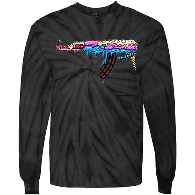 Ice Cream Gun Tie-Dye Long Sleeve Shirt