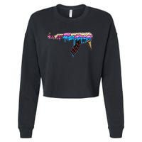 Ice Cream Gun Cropped Pullover Crew