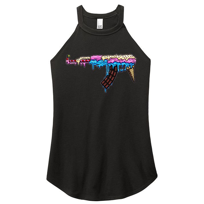 Ice Cream Gun Women's Perfect Tri Rocker Tank