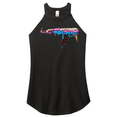 Ice Cream Gun Women’s Perfect Tri Rocker Tank