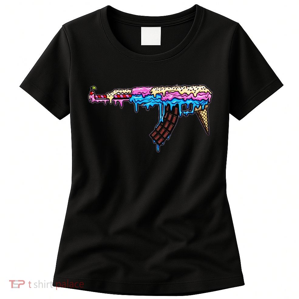 Ice Cream Gun Womens T-Shirt