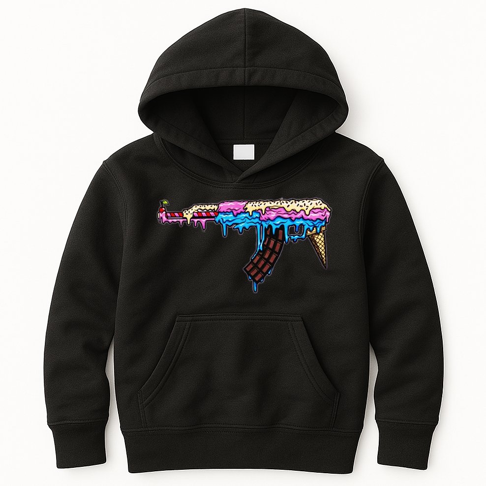 Ice Cream Gun Kids Hoodie