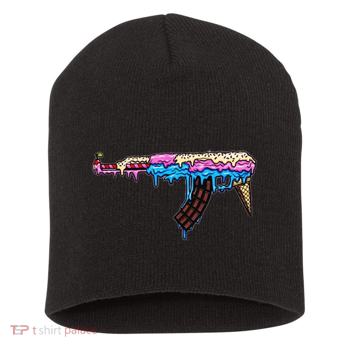 Ice Cream Gun Short Acrylic Beanie