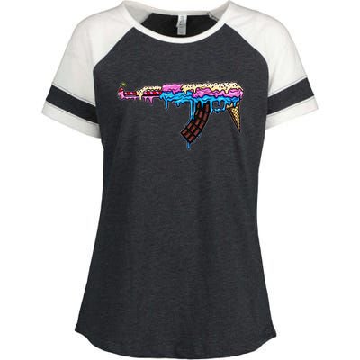 Ice Cream Gun Enza Ladies Jersey Colorblock Tee