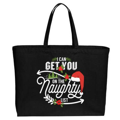 I Can Get You On Santa Naughty List Funny Christmas Funny Gift Cute Gift Cotton Canvas Jumbo Tote