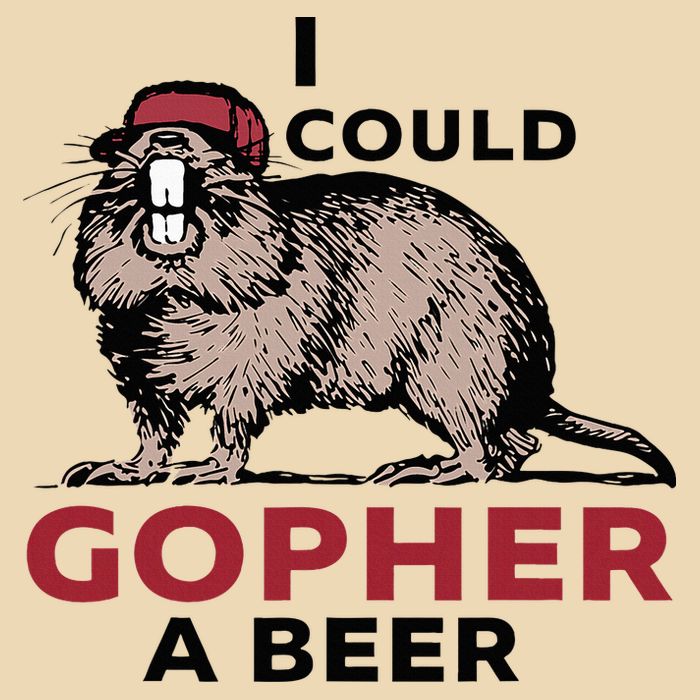 I Could Gopher A Beer Drawstring Bag
