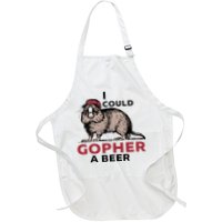 I Could Gopher A Beer Full-Length Apron With Pockets