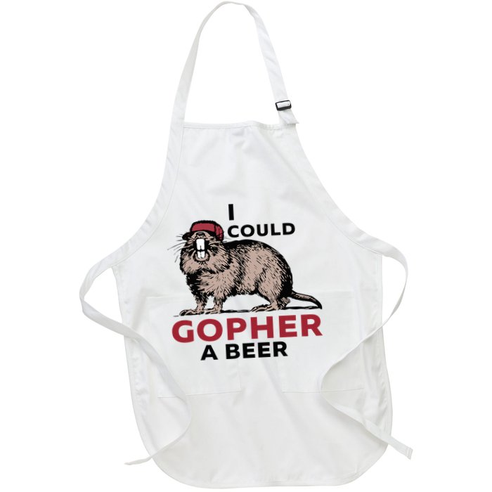 I Could Gopher A Beer Full-Length Apron With Pockets