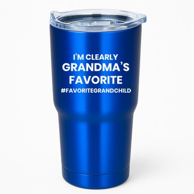 Im Clearly Grandmas Favorite Grandmas Favorite Grandson Gift Tumbler