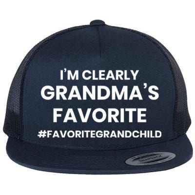 Im Clearly Grandmas Favorite Grandmas Favorite Grandson Gift Flat Bill Trucker Hat