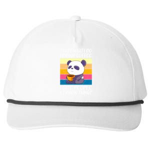 I Coffee Hate People And Knows Things Panda Great Gift Snapback Five-Panel Rope Hat