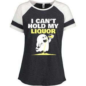 I CanT Hold My Liquor Enza Ladies Jersey Colorblock Tee