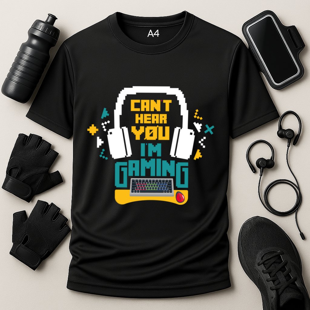 I CanT Hear You IM Gaming Pc Gamers Themed Gift Cooling Performance Crew T-Shirt