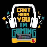 I CanT Hear You IM Gaming Pc Gamers Themed Gift Cooling Performance Crew T-Shirt