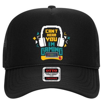 I CanT Hear You IM Gaming Pc Gamers Themed Gift Trucker Hat