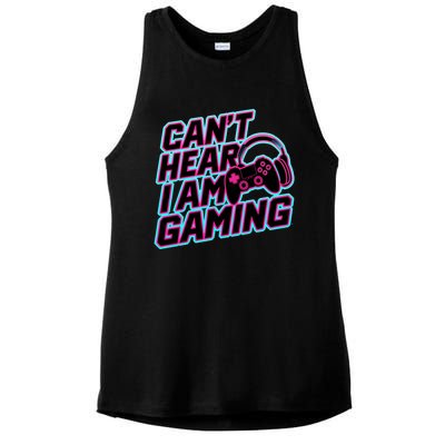 I Can’T Hear I Am Gaming Gamer Game Lover Gift Ladies PosiCharge Tri-Blend Wicking Tank