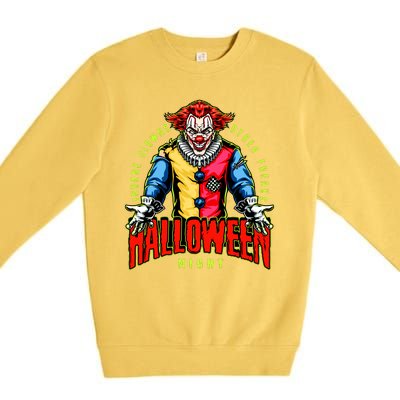 Insane Clowns Halloween Night Creepy Clown Premium Crewneck Sweatshirt