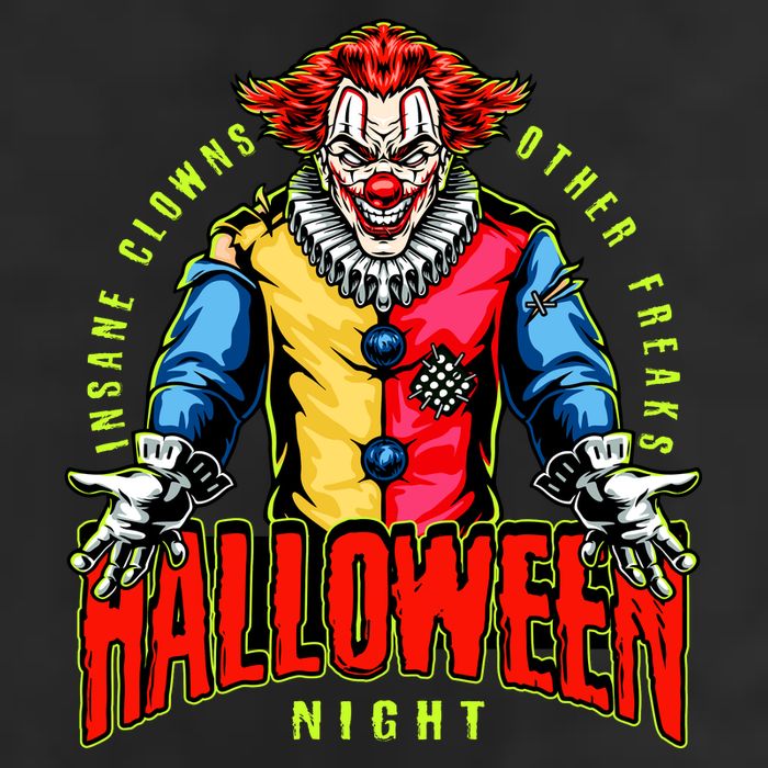 Insane Clowns Halloween Night Creepy Clown 7 Panel Mesh Trucker Snapback Hat