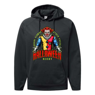 Insane Clowns Halloween Night Creepy Clown Performance Fleece Hoodie