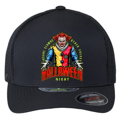 Insane Clowns Halloween Night Creepy Clown Flexfit Unipanel Trucker Cap