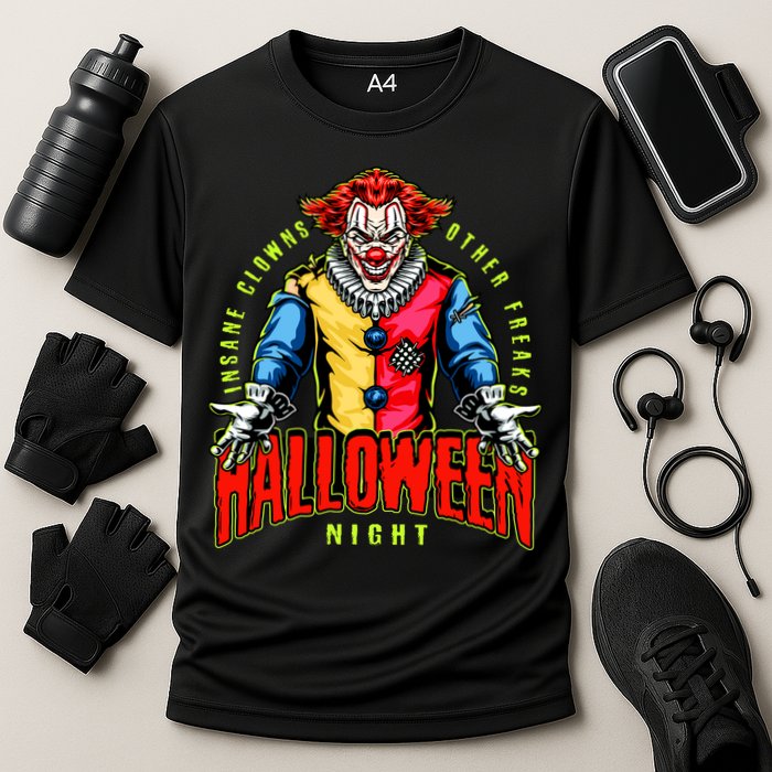 Insane Clowns Halloween Night Creepy Clown Cooling Performance Crew T-Shirt