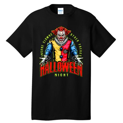 Insane Clowns Halloween Night Creepy Clown Tall T-Shirt