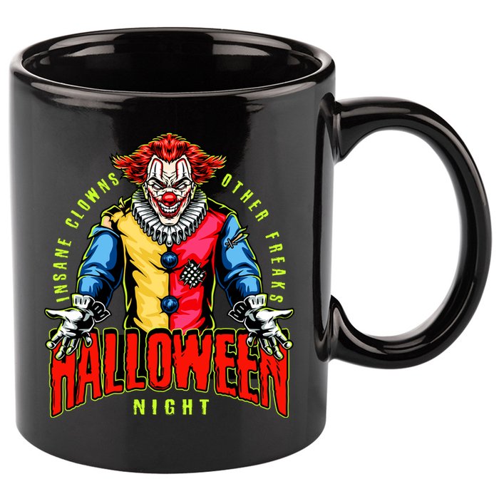 Insane Clowns Halloween Night Creepy Clown 11oz C Handle Ceramic Mug