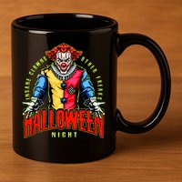 Insane Clowns Halloween Night Creepy Clown 11oz C Handle Ceramic Mug