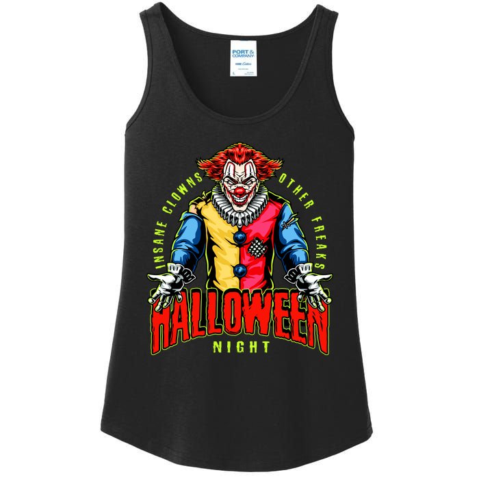 Insane Clowns Halloween Night Creepy Clown Ladies Essential Tank