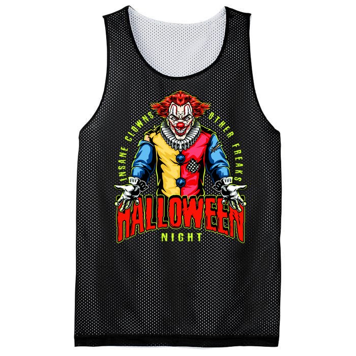 Insane Clowns Halloween Night Creepy Clown Mesh Reversible Basketball Jersey Tank