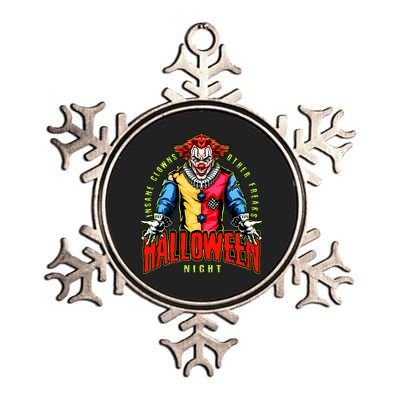 Insane Clowns Halloween Night Creepy Clown Metallic Star Ornament