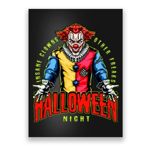 Insane Clowns Halloween Night Creepy Clown Poster