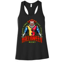 Insane Clowns Halloween Night Creepy Clown Women's Racerback Tank