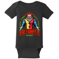 Insane Clowns Halloween Night Creepy Clown Baby Bodysuit